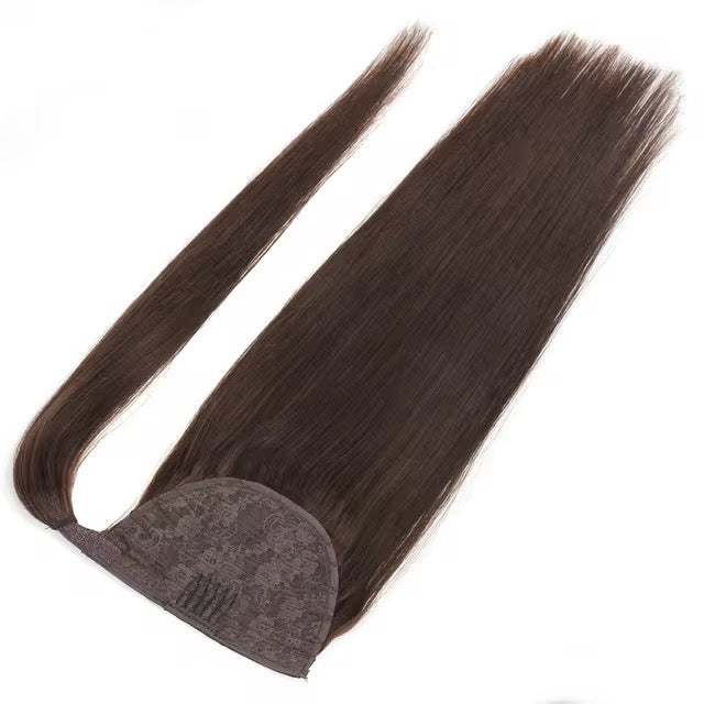 Coleta postiza color chocolate #2